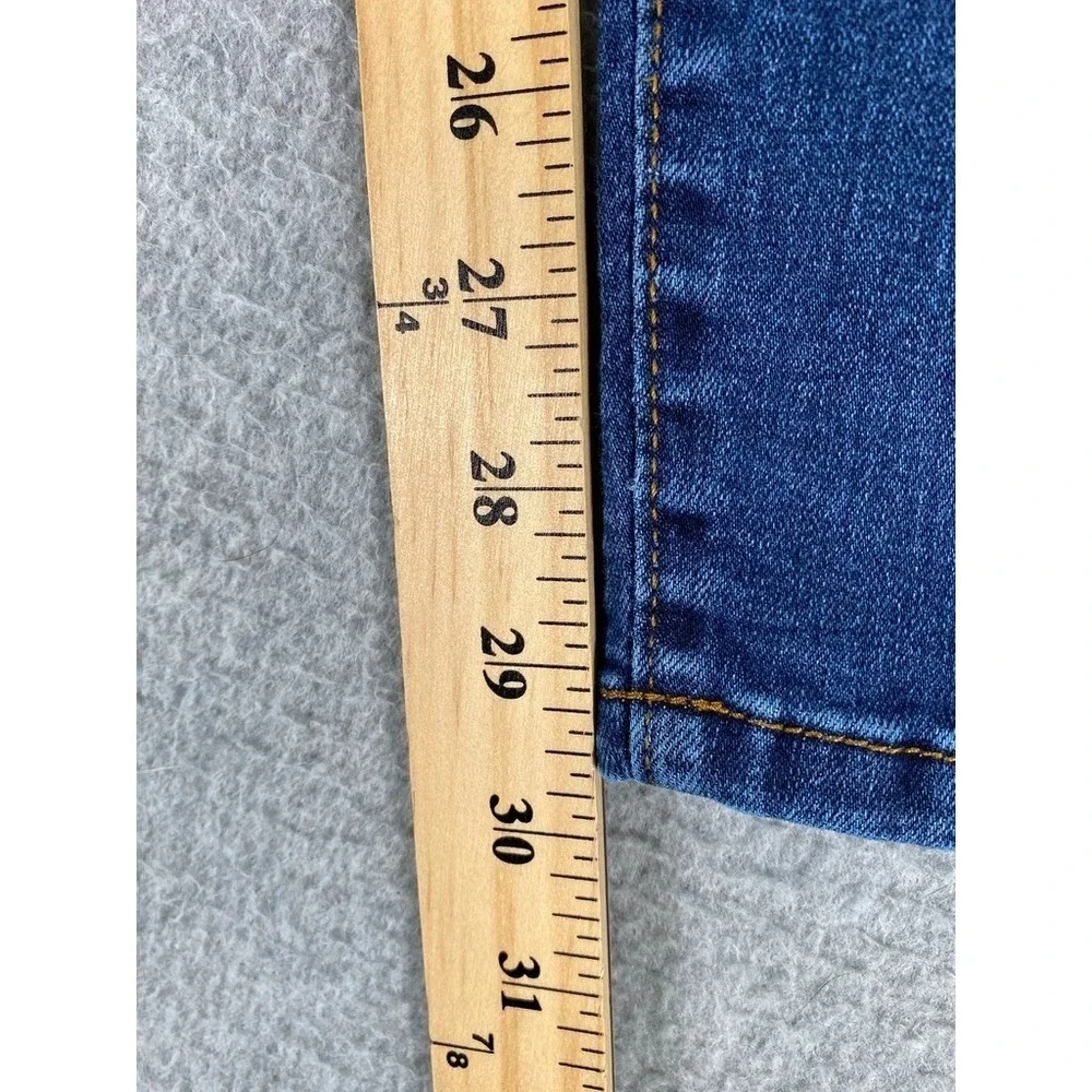 Kancan Ankle Skinny Mid Rise Womens Jeans 13/30 (Fits 32x29.5) Dark Wash Stretch